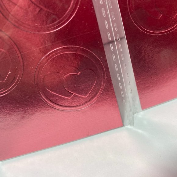 Double Heart Seals Pink Stickers for Cards Crafts - Picture 3 of 13